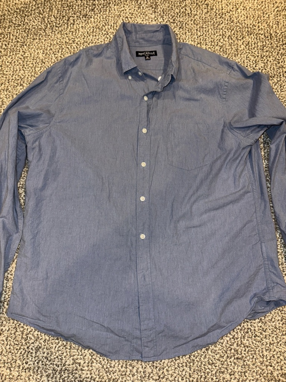 J. Crew Men's Blue Long-Sleeve Button-Down Shirt